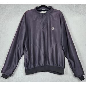 ZERO RESTRICTION Jacket Mens Large Black Pullover Golf Skokie Country Club